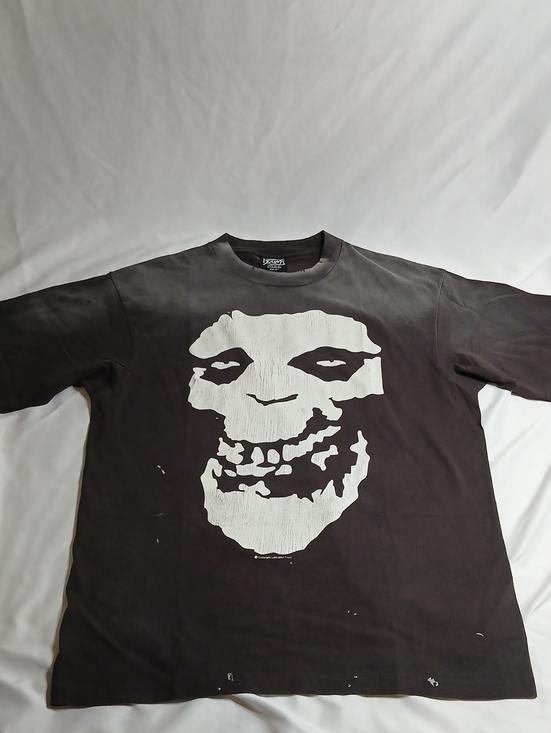 Bape Other - Bape x Saint Mxxxxxx S.S.A.L.A Black Tee with White Graphic Skull
